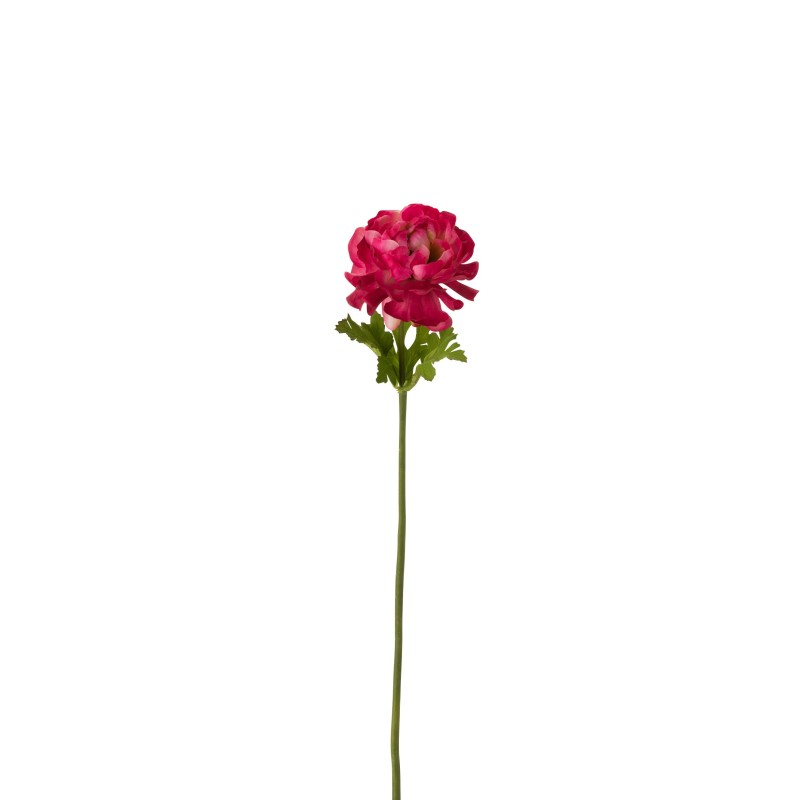 Fleur De Renoncule En Plastique Fuchsia 13x9x54 Cm