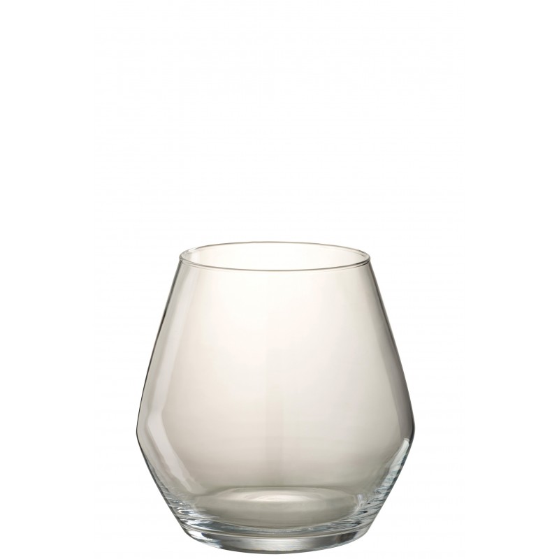 Vase en verre transparent 22x22x24 cm