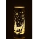 Cilíndrico decorativo led cristal invierno plata Alt. 22 cm