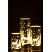 Cilíndrico decorativo led cristal invierno plata Alt. 22 cm