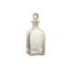 Carafe ovale avec bouchon en verre transparent 10x10x24 cm