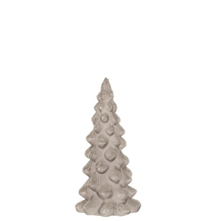 Albero di Natale decorativo a led in vetro grigio 10x10x20 cm