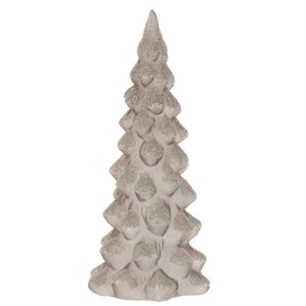 Albero di Natale decorativo a led in vetro grigio 14x14x35 cm