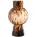 Vase boule en verre marron 25x25x46 cm