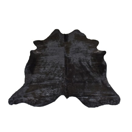 Tapis peau de vache noir 218 x 225 cm