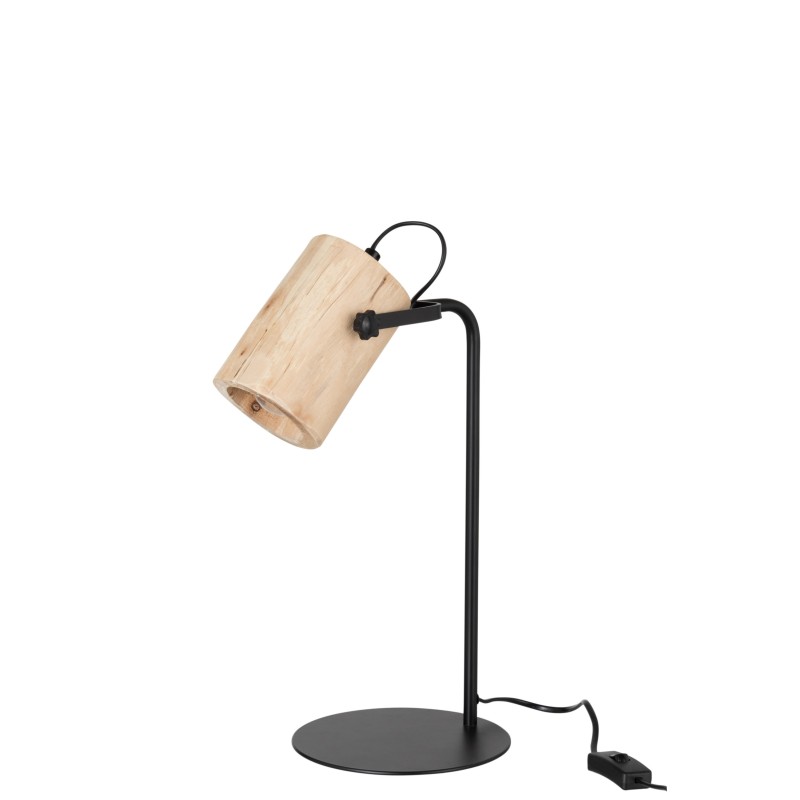 Lampe en bois naturel 21x18x42 cm