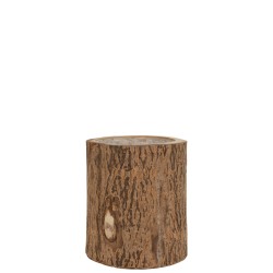 Vaso di fiori in legno di paulownia naturale 28x28x32 cm