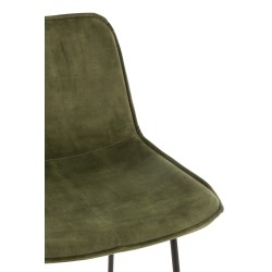 Chaise de bar en métal vert 57x48x103 cm