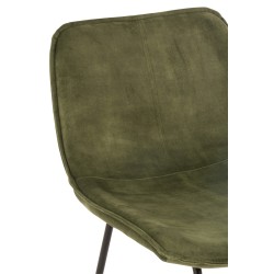 Chaise de bar en métal vert 57x48x103 cm