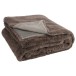 Plaid en polyester taupe 180x130 cm