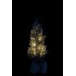 Árbol de navidad + led + maceta yute plástico nevado verde Alt. 58 cm