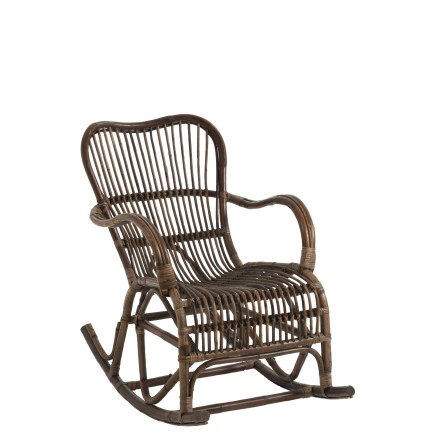 ROCKING CHAIR RATAN MARRON