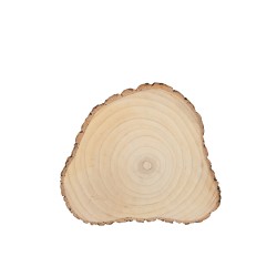 Rondin en bois de paulownia naturel 40x34.5x3 cm