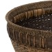 Cesta extra grande de madera negra de 84x84x41 cm