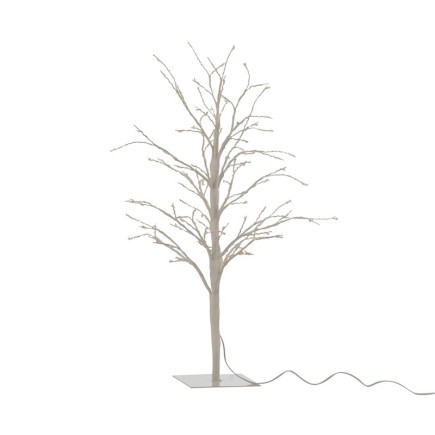 Arbre lumineux branche led blanc en métal 57x20x20 cm