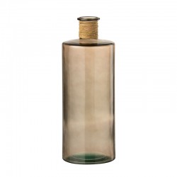 Vase bouteille en verre marron 15x15x40.5 cm