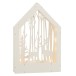 Decoración invierno ciervos + árboles led madera blanco Alt. 34