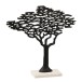 Arbre décoratif sur socle en aluminium noir 54x10x56 cm