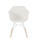 Silla mecedora de plástico blanco 69x56.5x79 cm