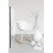 Silla mecedora de plástico blanco 69x56.5x79 cm