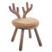 Chaise avec oreille de cerf en bois naturel 36x36x56 cm