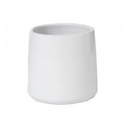 Maceta redonda cerámica blanco Alt. 22 cm