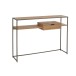 CONSOLE 1 TIROIR BOIS/METAL NATUREL