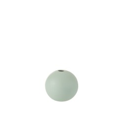 Vase boule en céramique vert pastel D12cm