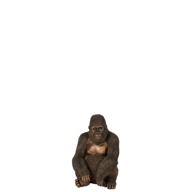 Gorila de resina marrón de 27x22x37 cm