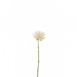 Decoración floral de plástico blanco de 7x6x41 cm