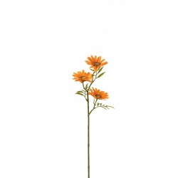 Florecita de margarita de plástico naranja 11x11x45 cm