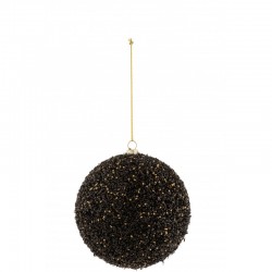 Bola de Navidad de plástico negro de 10x10x10 cm