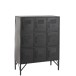 Armadio a 9 sportelli in metallo nero 86x41x113.5 cm