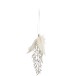 Suspension en plumes blanc 18x8x2 cm