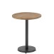 Table d'appoint de bar ronde en bois marron 48x48x60 cm