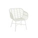 Silla de exterior de metal blanco de 68x67x88 cm