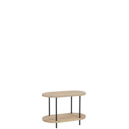 Table d’appoint en bois naturel 75x40x50.5 cm