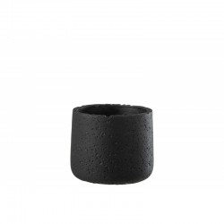 Cachepot de cerámica negro 12x12x10 cm