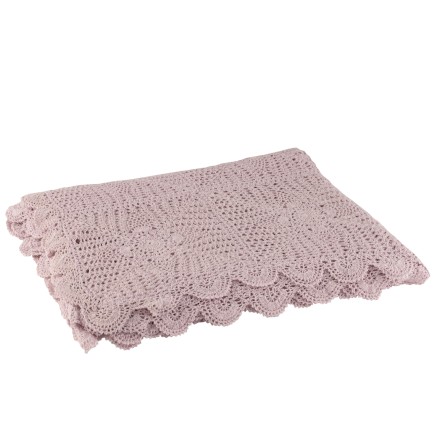 Nappe dentelle en coton violet 200x135cm