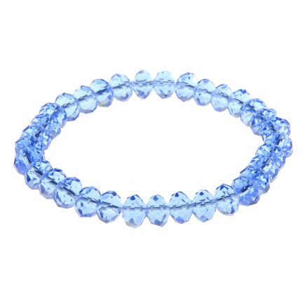 BRACEL. ELAST.6X8MM CRIST BLEU CLAIR