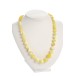 COLLIER AGATE FACET ROND JAUNE