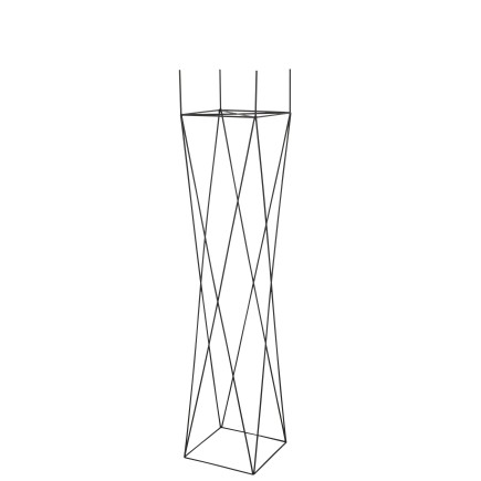 Soporte de metal negro 30x30x145 cm