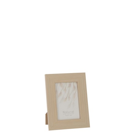 Cadre photo 10x15cm en bois beige 16x21x1.5 cm