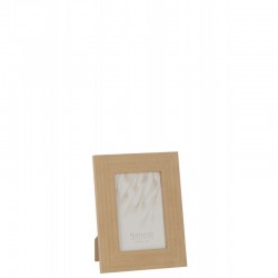 Marco de foto de 10x15cm en madera beige de 16x21x4.5 cm