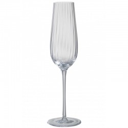 Flauta de champán con línea de vidrio transparente de 25 cm de altura