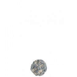 Bola de concha de piedra azul de 7.5x7.5x7.5 cm