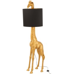 Lampada giraffa in resina oro 53x33x179cm