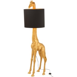 Lampada giraffa in resina oro 53x33x179cm