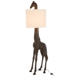 Lampada giraffa in resina marrone scuro 45x49x177cm