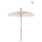 Parasol macramé en coton blanc 210x210x249cm